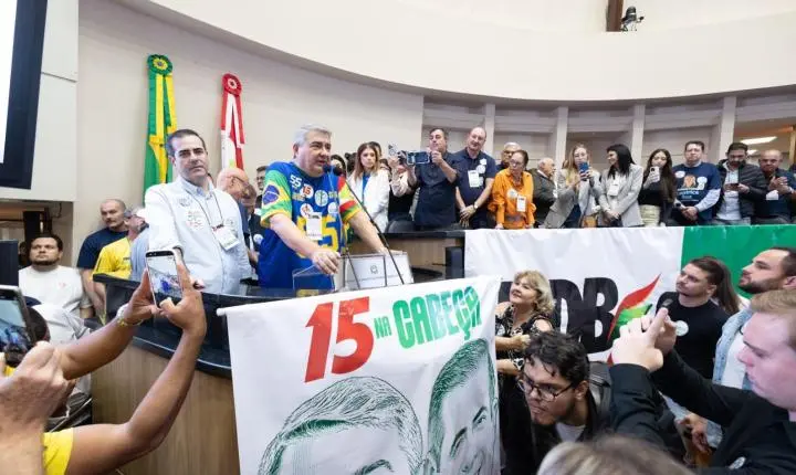 MDB-SC homologa em convenção estadual Chiodini como vice-governador, Lunelli ao Senado e oficializa aliança “Santa Catarina acima de tudo”
