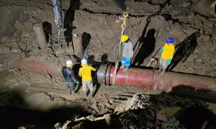 Megaoperação conecta principal rede de esgoto de Balneário Camboriú à nova estação preliminar