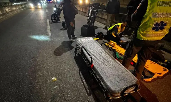 Motociclista sofre queda na Avenida Marginal Leste e motocicleta não foi localizada