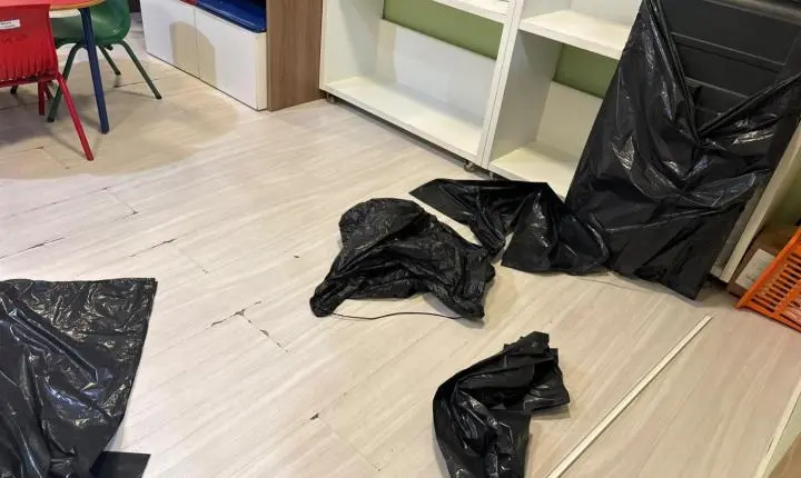 NEI Carrosel do bairro das Nações é arrombado e invadido por marginais