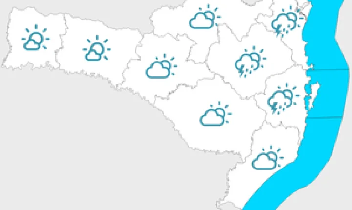O tempo melhora com sol no final de semana