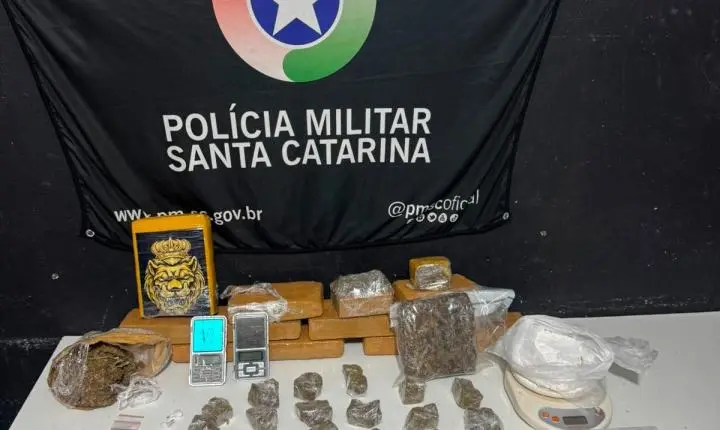 Polícia Milita apreende mais de 8 quilos de drogas no bairro Imaruí 