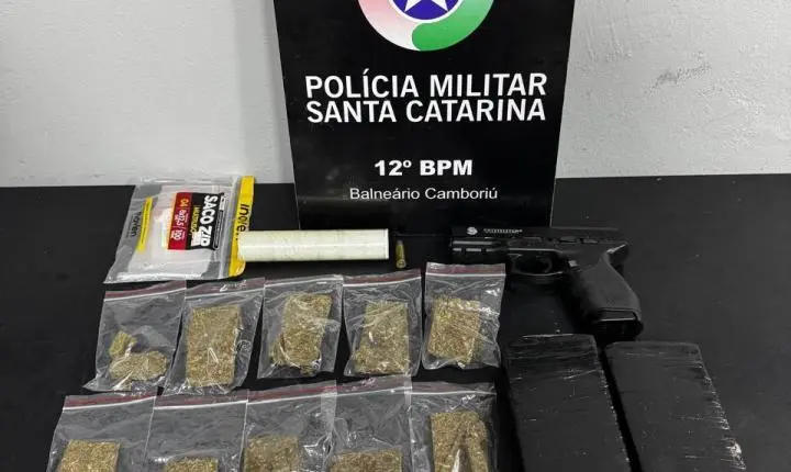 Polícia Militar prende homem por tráfico de drogas e apreende 1,8 KG de maconha em Balneário Camboriú
