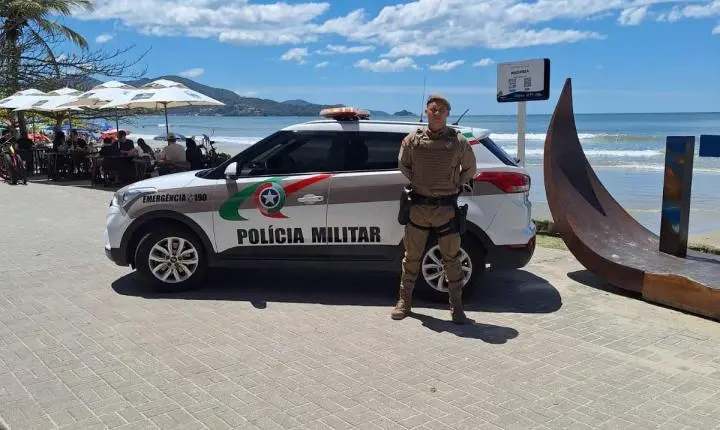 Policiais militares temporários reforçam o policiamento ostensivo e as ações preventivas em Itapema