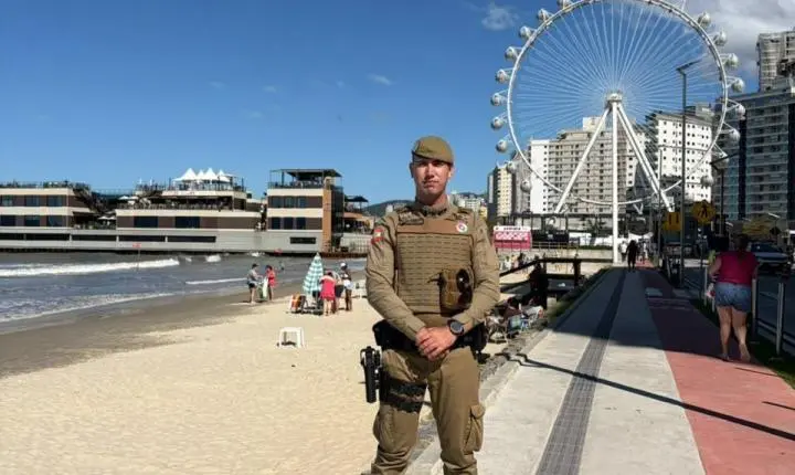 Policiais militares temporários reforçam o policiamento ostensivo e as ações preventivas em Itapema