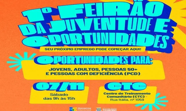 Prefeitura promove 1º Feirão da Juventude e Oportunidades - Evento gratuito será realizado no dia 7 de novembro