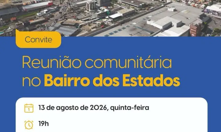 Prefeitura promove reunião comunitária na próxima quinta-feira no Bairro dos Estados
