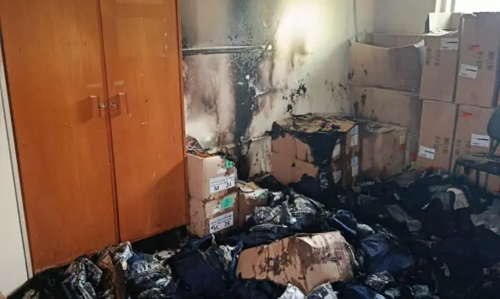Princípio de incêndio na Escola de Educação Básica Alcuíno Gonçalo Vieira em Camboriú 