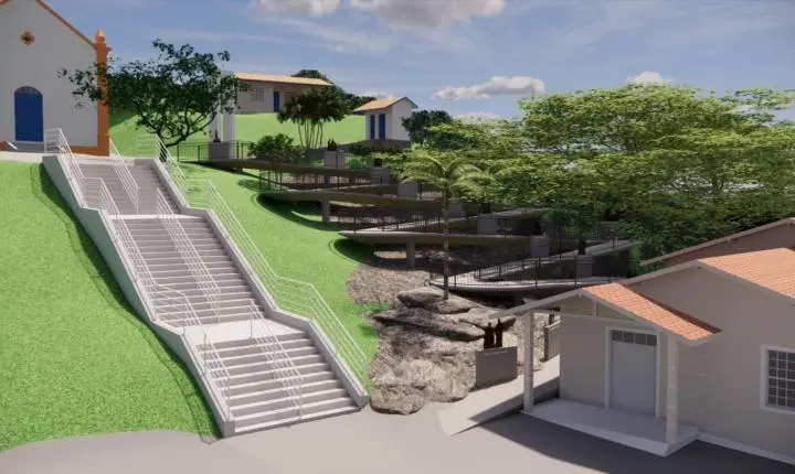 Projeto final da rampa de acessibilidade da Capela Santo Amaro é apresentado
