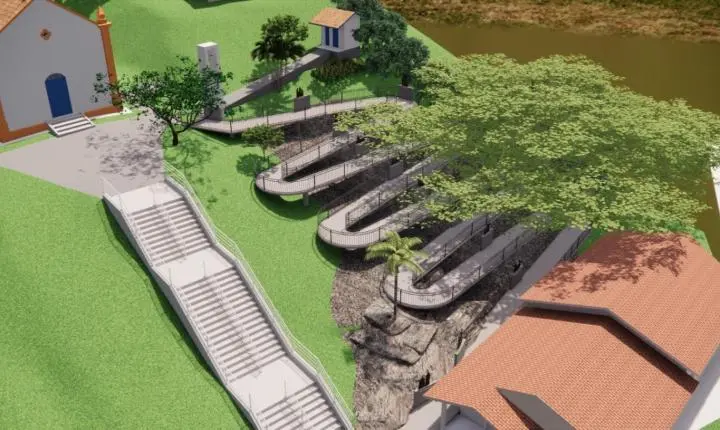 Projeto final da rampa de acessibilidade da Capela Santo Amaro é apresentado