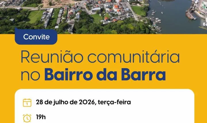 Reunião comunitária no Bairro da Barra acontece na próxima terça-feira