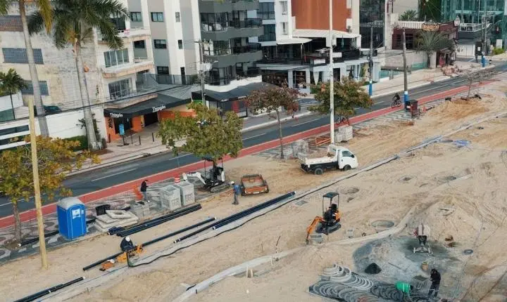 Reurbanização: Avenida Atlântica recebe novas intervenções nesta segunda-feira