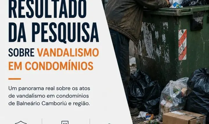 Vandalismo nas lixeiras dos condomínios de Balneário Camboriú